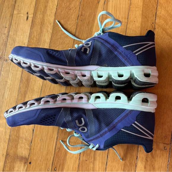 On Running WOMEN'S cloudflow dawn/jade purple blue mint sneakers shoes 6.5 37.5 - Picture 5 of 8